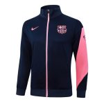 Ropa Deportiva Con Cremallera Larga Barcelona 2025 2026 Azul Marino Rosa