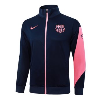 Ropa Deportiva Con Cremallera Larga Barcelona 2025 2026 Azul Marino Rosa