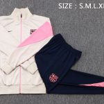 Conjunto Completo Ropa Deportiva Con Cremallera Larga Barcelona 2025 2026 Amarillo Rosa