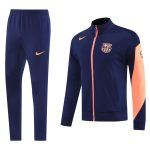 Conjunto Completo Ropa Deportiva Con Cremallera Larga Barcelona 2025 2026 Azul Naranja