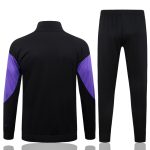Conjunto Completo Ropa Deportiva Con Cremallera Larga Barcelona 2025 2026 Negro I Purpura