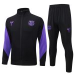 Conjunto Completo Ropa Deportiva Con Cremallera Larga Barcelona 2025 2026 Negro I Purpura