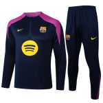 Conjunto Completo Sudadera Entrenamiento Barcelona 2025 2026 Azul Marino Purpura