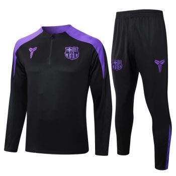 Conjunto Completo Sudadera Entrenamiento Barcelona 2025 2026 Negro Purpura