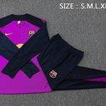 Conjunto Completo Sudadera Entrenamiento Barcelona 2025 2026 Purpura Azul Marino