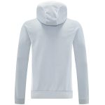 Chaqueta Con Capucha Real Madrid 2025 2026 Gris Blanco