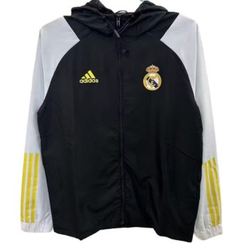 Rompevientos Real Madrid 2025 2026 Negro Amarillo